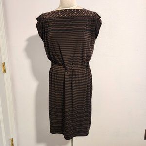 Donna Morgan black and brown striped dress